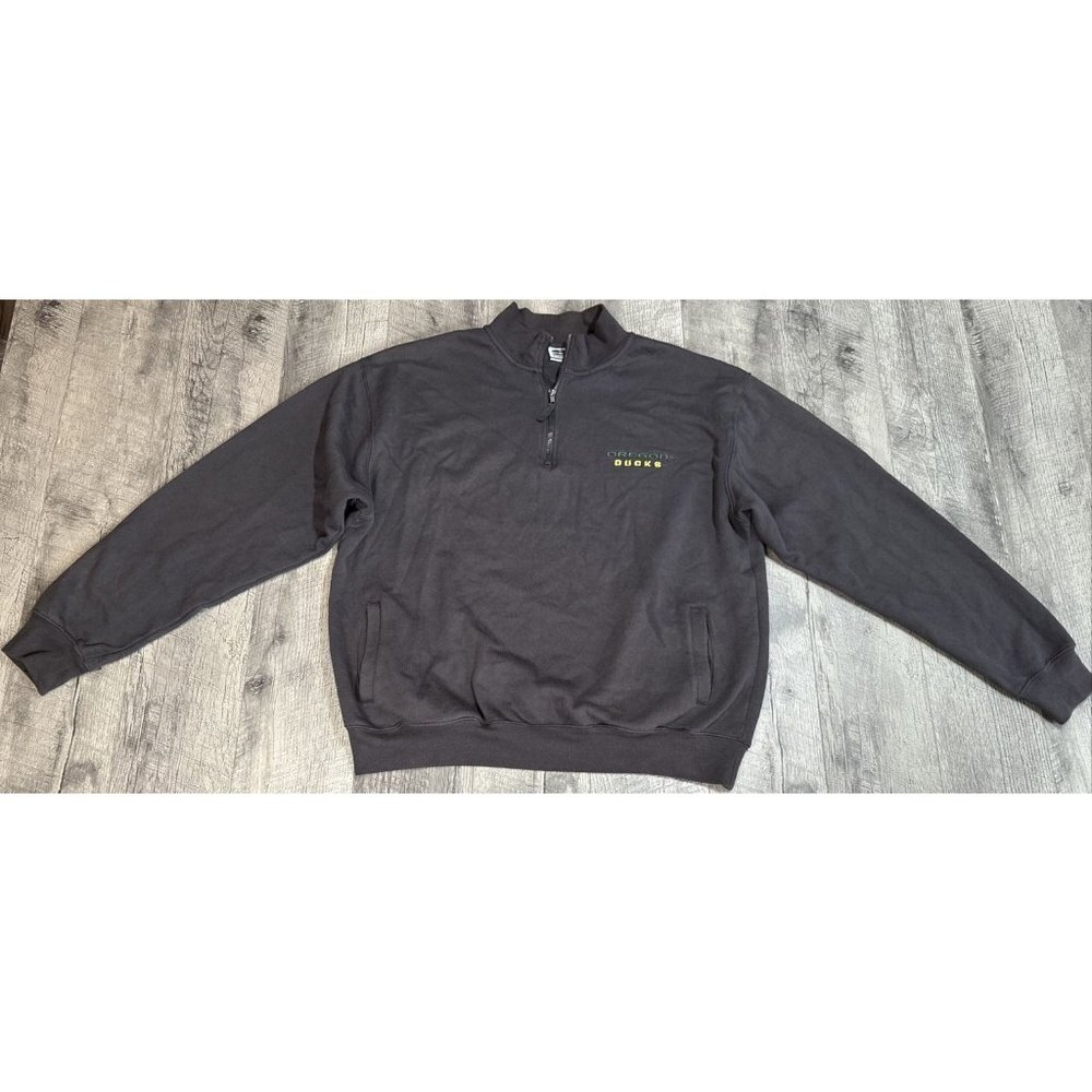 Oregon Ducks Stadium Athletics Sweatshirt Mens 2XL Gray Pockets Soft Cotton NCAA
